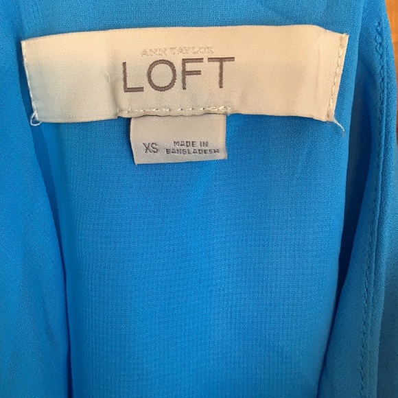 Loft spaghetti strap top.  Blue in color.  XS 100%polyester - Picture 2 of 3
